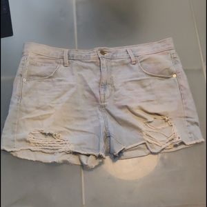 Distressed Jean shorts